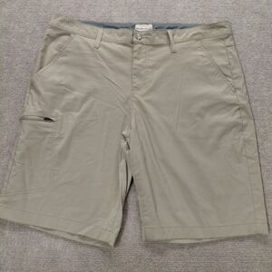 Weatherproof Vintage Mens 38 Tech Cargo Shorts Tan 10" Inseam Regular Fit Nylon